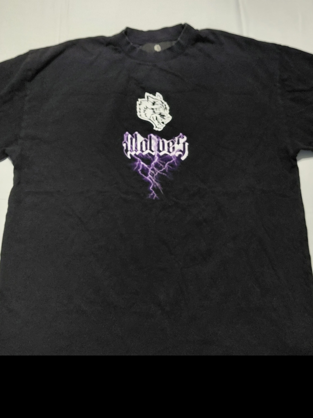 Darc Sport Wolves Club Lightning Graphic Oversized Black Tee M